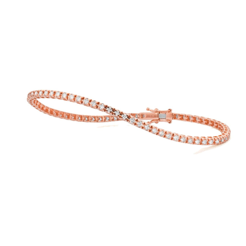 Facet Barcelona Jewelry - 14 K rose gold stacking bracelet | Manfredi Jewels