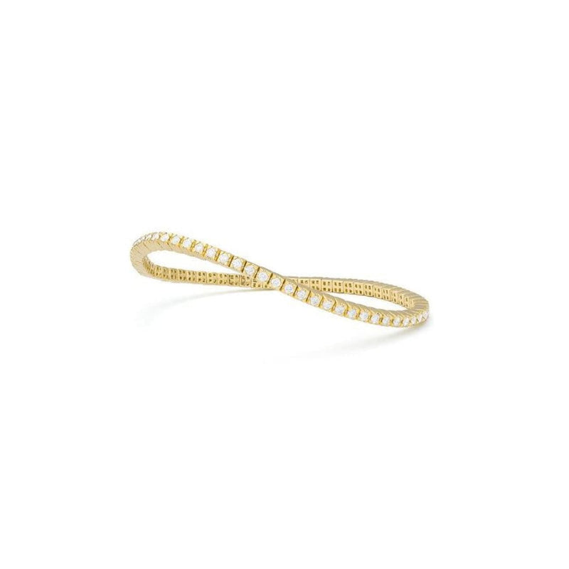 Facet Barcelona Jewelry - 14K YELLOW GOLD FLEXIBLE DIAMOND TENNIS BRACELET | Manfredi Jewels