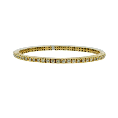 Facet Barcelona Jewelry - Yellow Gold Flexible Diamond Bracelet | Manfredi Jewels