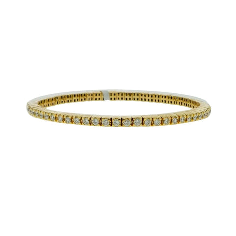 Yellow Gold Flexible Diamond Bracelet