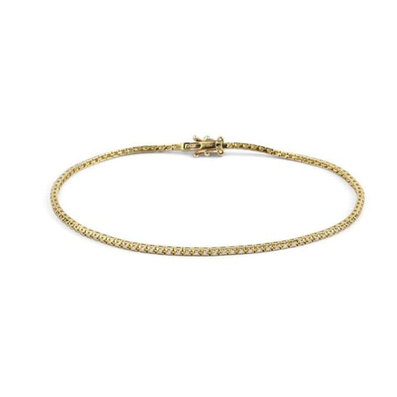 Facet Barcelona Jewelry - Yellow Gold Stackable Tennis Bracelet | Manfredi Jewels