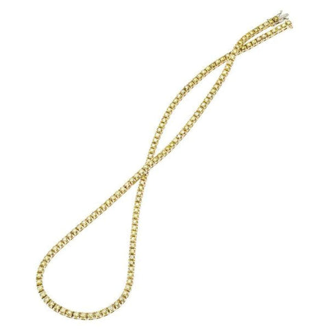 Yellow Gold Tennis Necklace