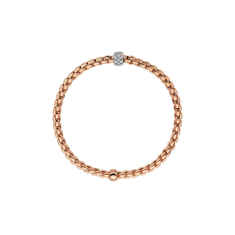 Fope Jewelry - 18KT ROSE GOLD EKA BRACELET SET WITH DIAMONDS | Manfredi Jewels