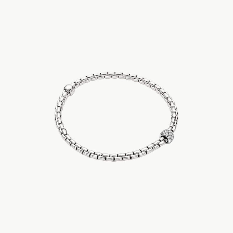 Fope Jewelry - 18KT WHITE GOLD EKA BRACELET SET DIAMONDS | Manfredi Jewels