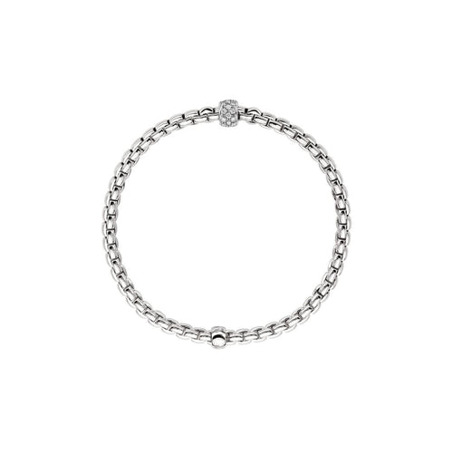 Fope Jewelry - 18KT WHITE GOLD EKA FLEX IT BRACELET SET WITH DIAMONDS | Manfredi Jewels