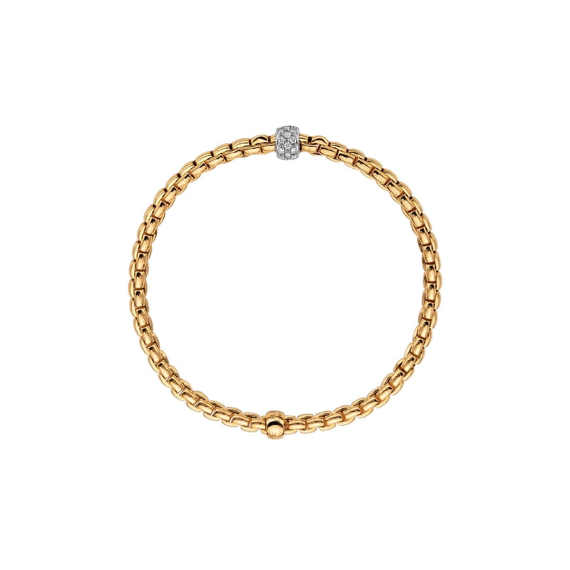 Fope Jewelry - 18KT YELLOW GOLD EKA BRACELET SET WITH DIAMONDS | Manfredi Jewels