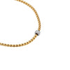 Fope Jewelry - 18KT YELLOW & WHITE GOLD EKA NECKLACE SET WITH A WHITE GOLD AND DIAMONDS RONDEL | Manfredi Jewels