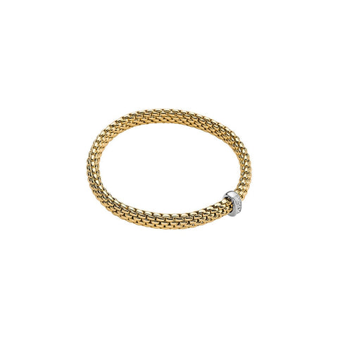 18KT YELLOW & WHITE GOLD VENDOME BRACELET