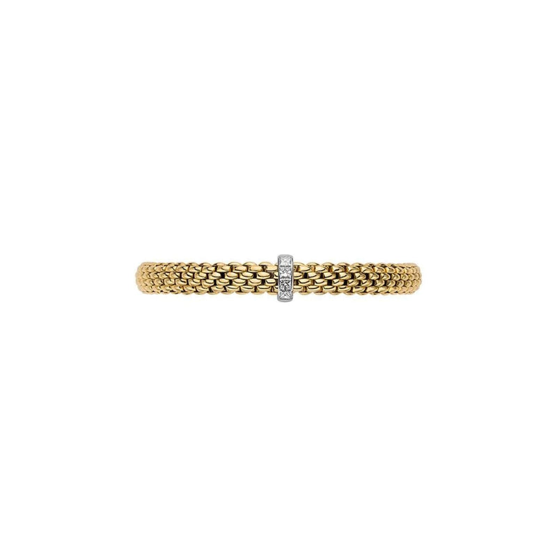 Fope Jewelry - 18KT YELLOW & WHITE GOLD VENDOME FLEX IT BRACELET SET WITH DIAMONDS | Manfredi Jewels