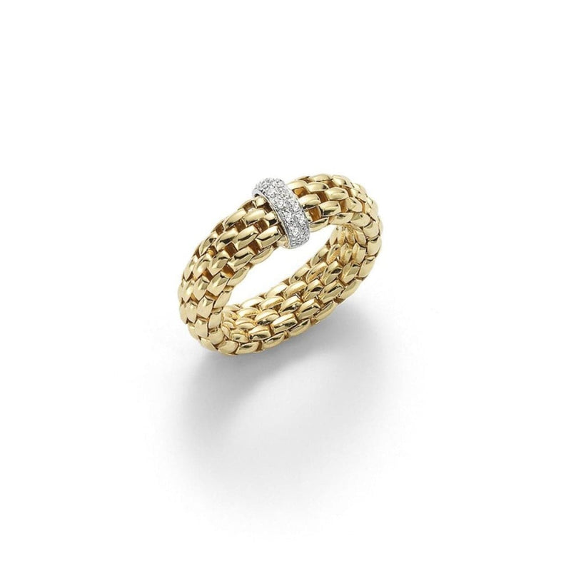 Fope Jewelry - 18KT YELLOW & WHITE GOLD VENDOME FLEX IT RING | Manfredi Jewels