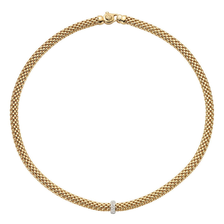 Fope Jewelry - 18K Yellow Gold & Diamond Vendome Necklace | Manfredi Jewels