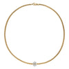 Fope Jewelry - Eka Triple Diamond Rondel 18K Yellow Gold Necklace | Manfredi Jewels