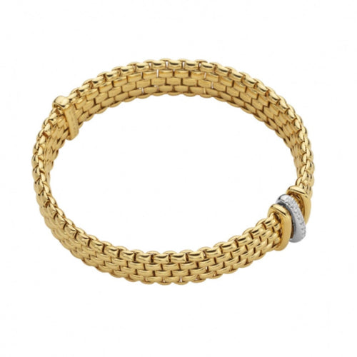Fope Jewelry - PANORAMA 18K YELLOW GOLD FLEX IT BRACELET SET WITH DIAMONDS | Manfredi Jewels