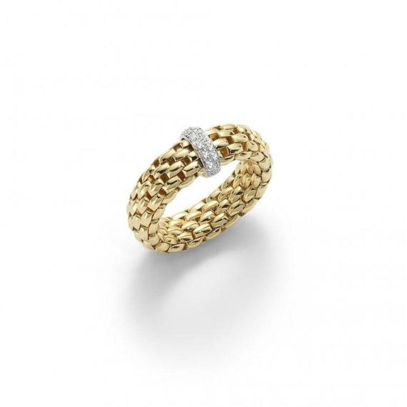 Fope Jewelry - Vendome 18K Yellow Gold Flex It Ring Set With Diamonds | Manfredi Jewels