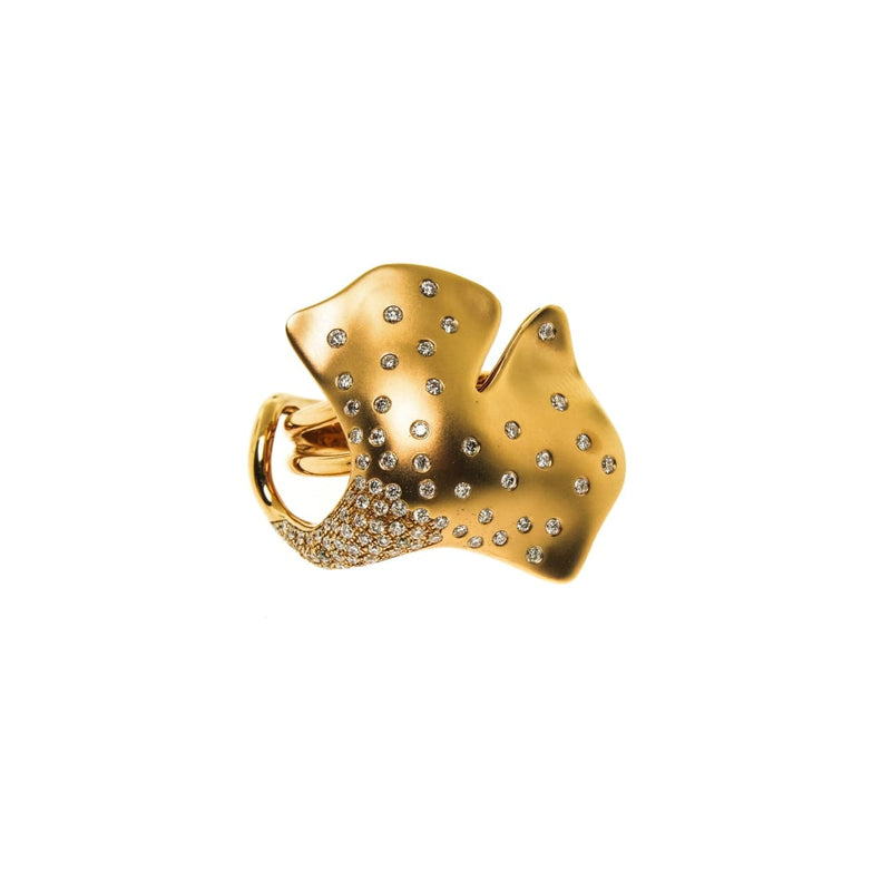 Gatto Jewelry - 18k Rose Gold Ginkgo Ring by | Manfredi Jewels