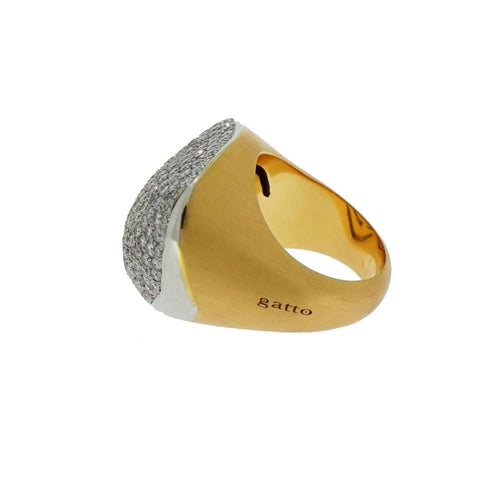 Gatto Estate Jewelry - Rose Gold Diamond Cocktail Ring by | Manfredi Jewels