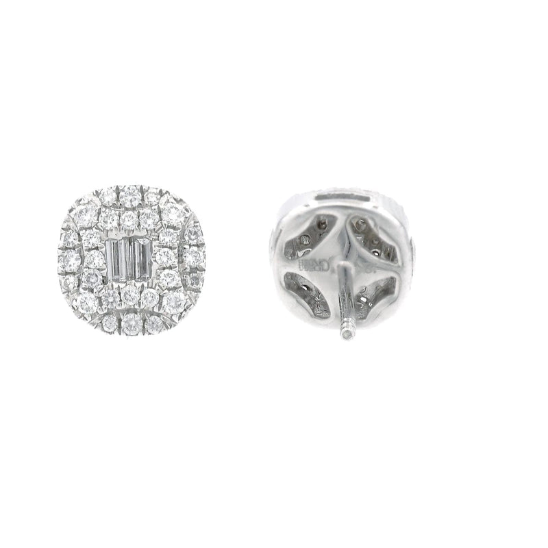Gregg Ruth .53 Carat 18K White Gold Diamond Earrings