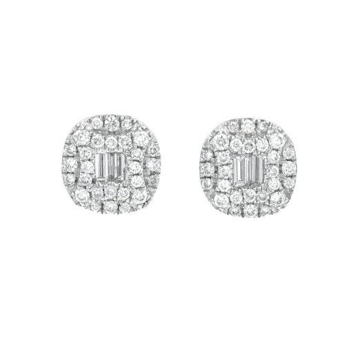 Gregg Ruth Jewelry - .53 Carat 18K White Gold Diamond Earrings | Manfredi Jewels