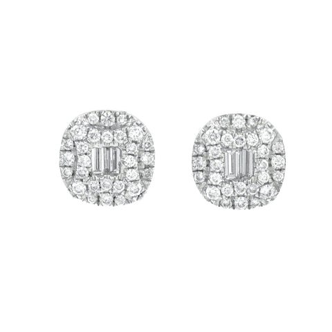 Gregg Ruth .53 Carat 18K White Gold Diamond Earrings