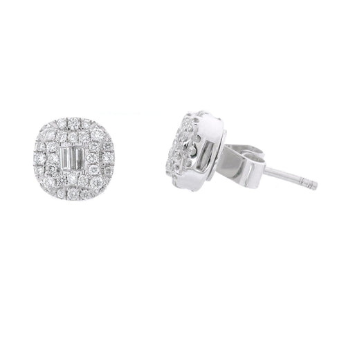 Gregg Ruth Jewelry - .53 Carat 18K White Gold Diamond Earrings | Manfredi Jewels