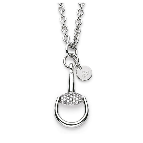 Gucci Jewelry - 18K WHITE GOLD HORSEBIT DIAMOND PENDANT | Manfredi Jewels