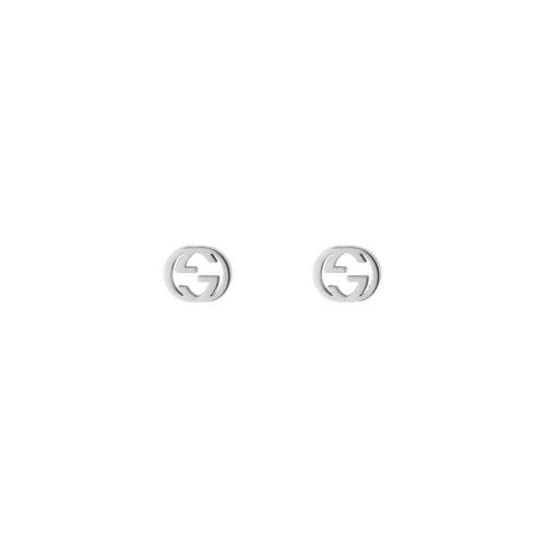 Gucci Jewelry - 18K White Gold Interlocking G Stud Earrings | Manfredi Jewels