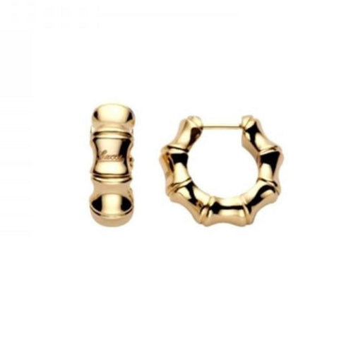 18K Yellow Gold Bamboo Earring