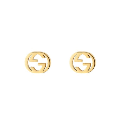 Gucci Jewelry - 18K YELLOW GOLD INTERLOCKING G STUD EARRINGS | Manfredi Jewels