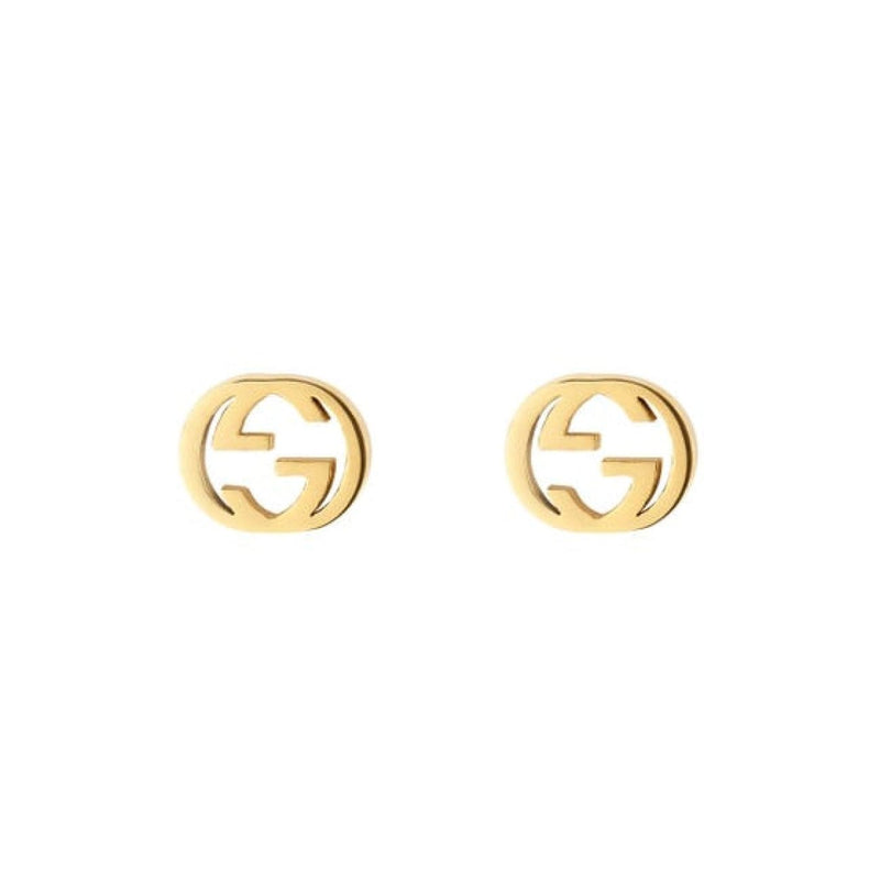 Gucci Jewelry - 18K YELLOW GOLD INTERLOCKING G STUD EARRINGS | Manfredi Jewels
