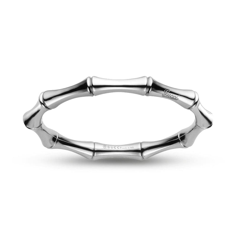 Gucci Jewelry - Bamboo Small Size White Gold Bracelet | Manfredi Jewels