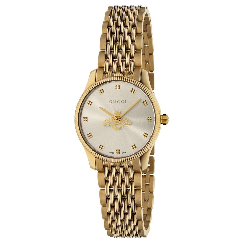 Gucci Watches - G-Timeless Slim Gold-Tone PVD Stainless Steel Bracelet Watch 29mm | Manfredi Jewels