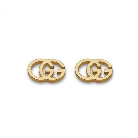 GG Running 18ct Gold Logo Earrings