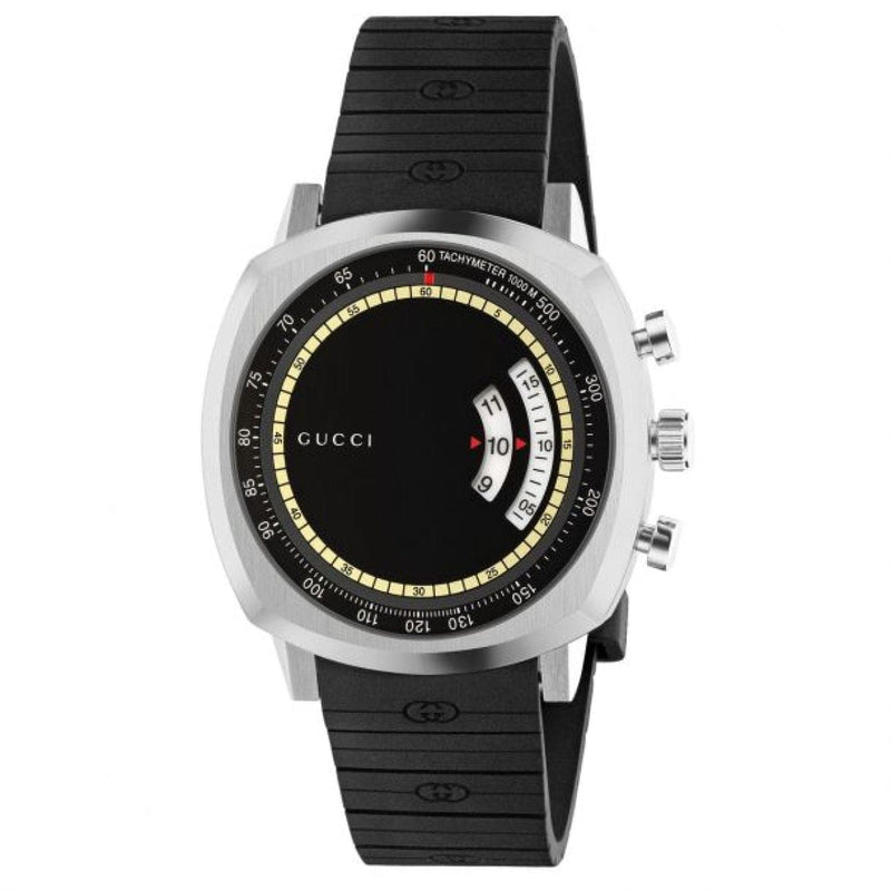 Gucci Watches - GRIP CHRNOGRAPH BLACK RUBBER STRAP WATCH | Manfredi Jewels