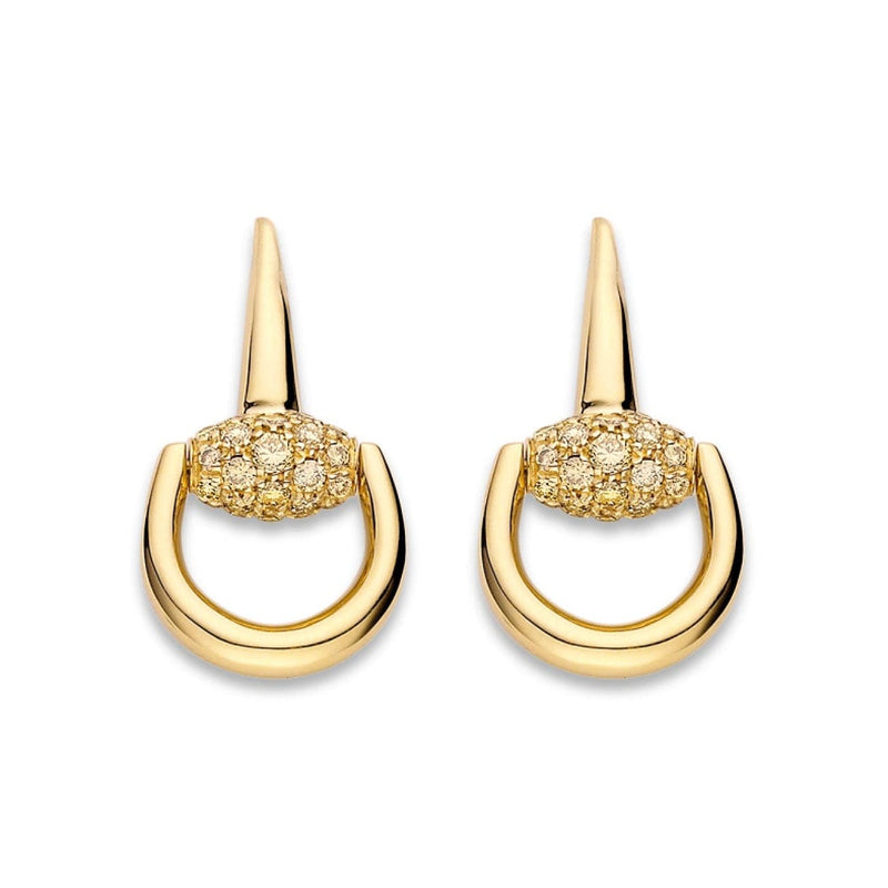 Gucci Jewelry - Horsebit Brown Diamond Earrings | Manfredi Jewels