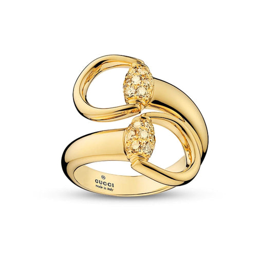 Gucci Jewelry - Horsebit Brown Diamond Ring | Manfredi Jewels