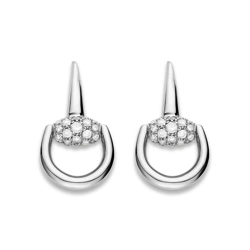 Gucci Jewelry - HORSEBIT DANGLING PAVE DIAMOND EARRINGS | Manfredi Jewels