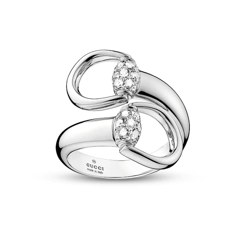 Gucci Jewelry - Horsebit With Pave Diamond Ring | Manfredi Jewels