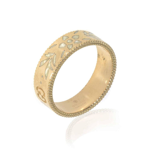 Gucci Icon Blooms medium ring in yellow gold - YBC434525001014