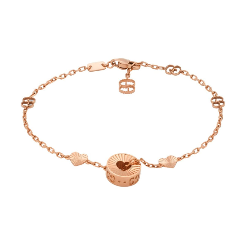 Gucci Icon Heart 18k Rose Gold Bracelet Jewelry Manfredi Jewels