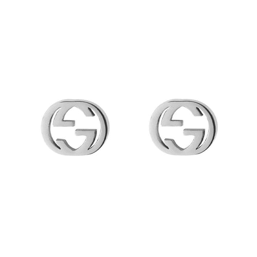 Gucci Jewelry - INTERLOCKING G 18CT WHITE GOLD STUD EARRINGS | Manfredi Jewels