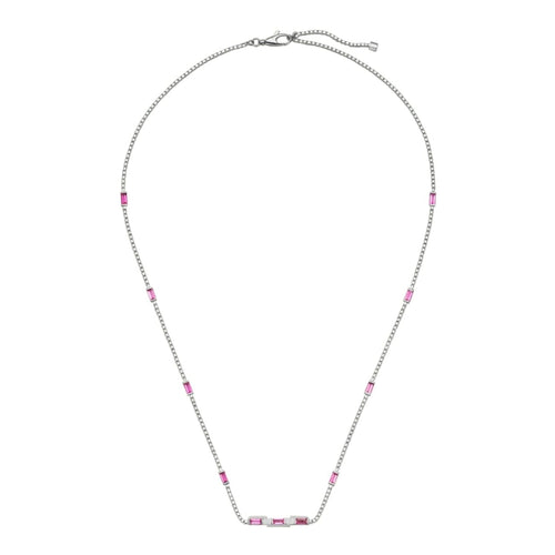 Gucci Jewelry - Link To Love 18K White Gold Baguette Rubellite Necklace | Manfredi Jewels