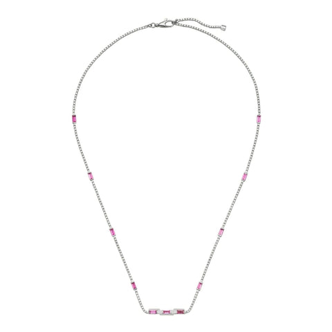 Link To Love 18K White Gold Baguette Rubellite Necklace