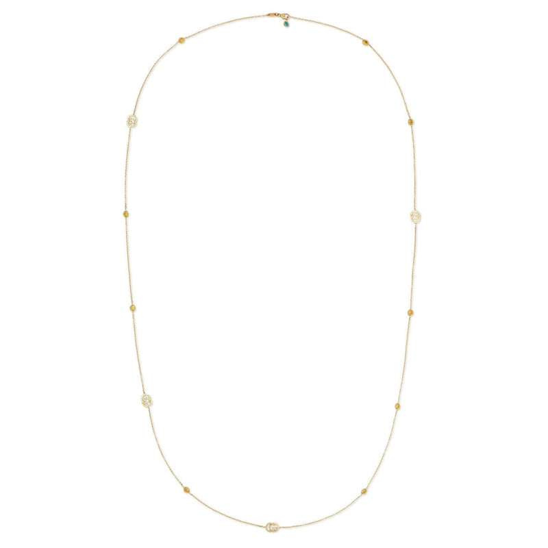 Gucci Jewelry - RUNNING 90CM YGD AND PARAIBA TOPAZ NECKLACE YG JEWL | Manfredi Jewels