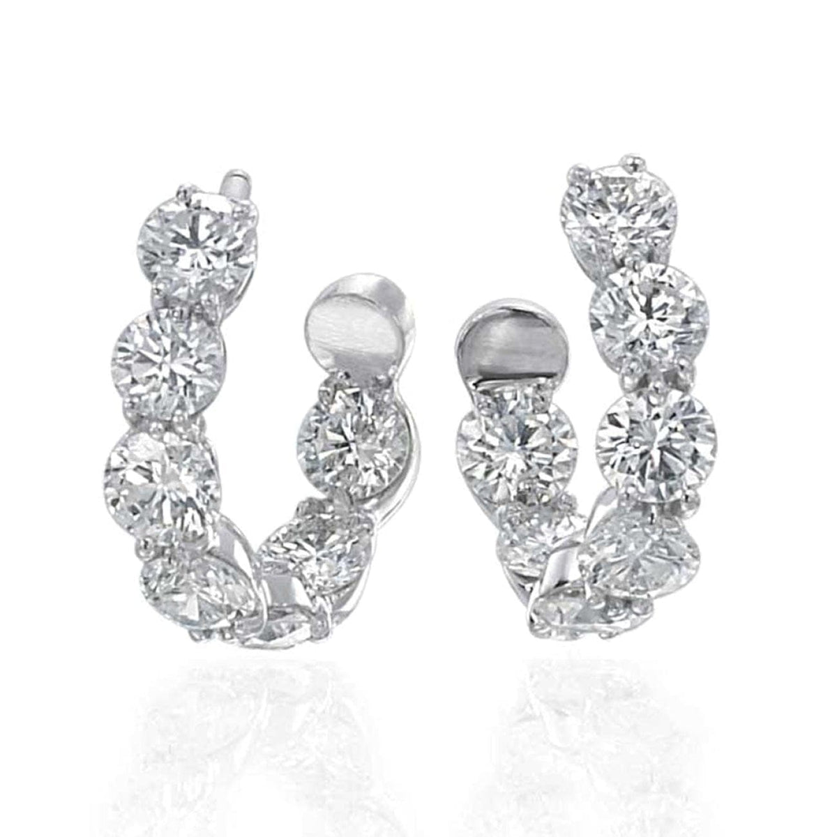 Gumuchian Jewelry - Gumuchian 18k New Moon 3.00 Carat Diamond Hoop Earrings | Manfredi Jewels