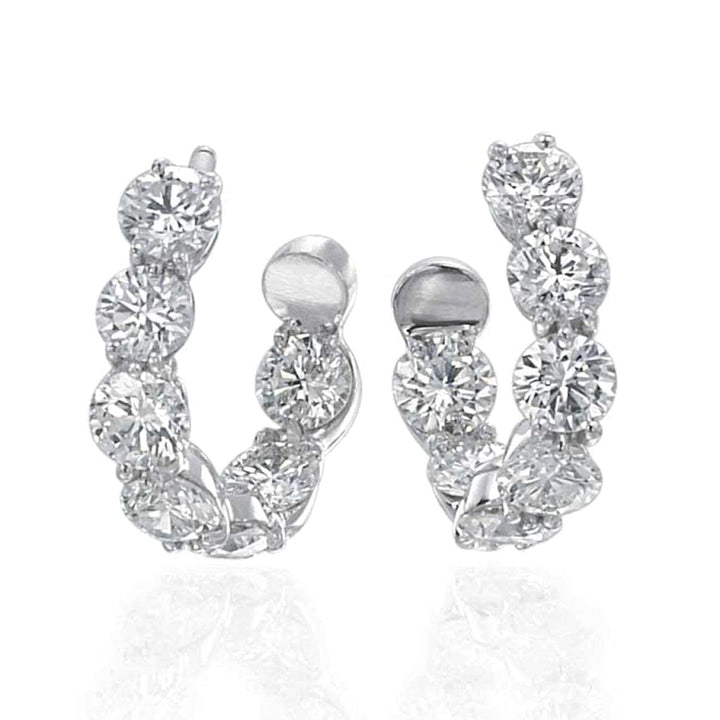 Gumuchian Jewelry - Gumuchian 18k New Moon 3.00 Carat Diamond Hoop Earrings | Manfredi Jewels