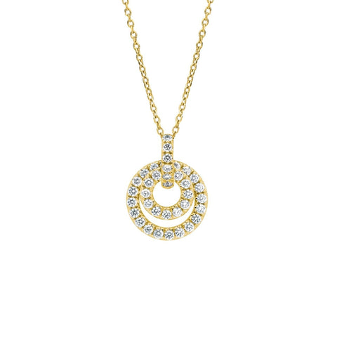 18Kt Yellow Gold Moon Phase Pendant