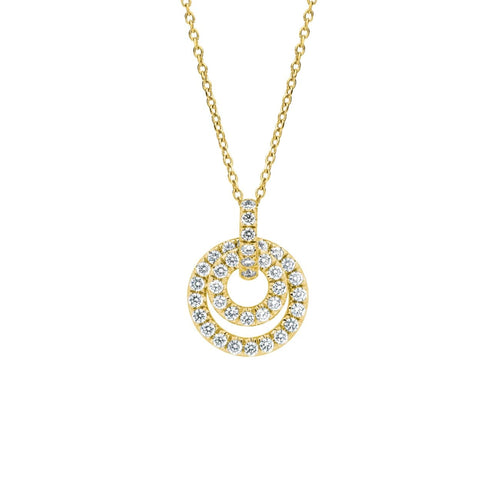 Gumuchian Jewelry - 18KT YELLOW GOLD MOON PHASE PENDANT SET WITH DIAMONDS | Manfredi Jewels