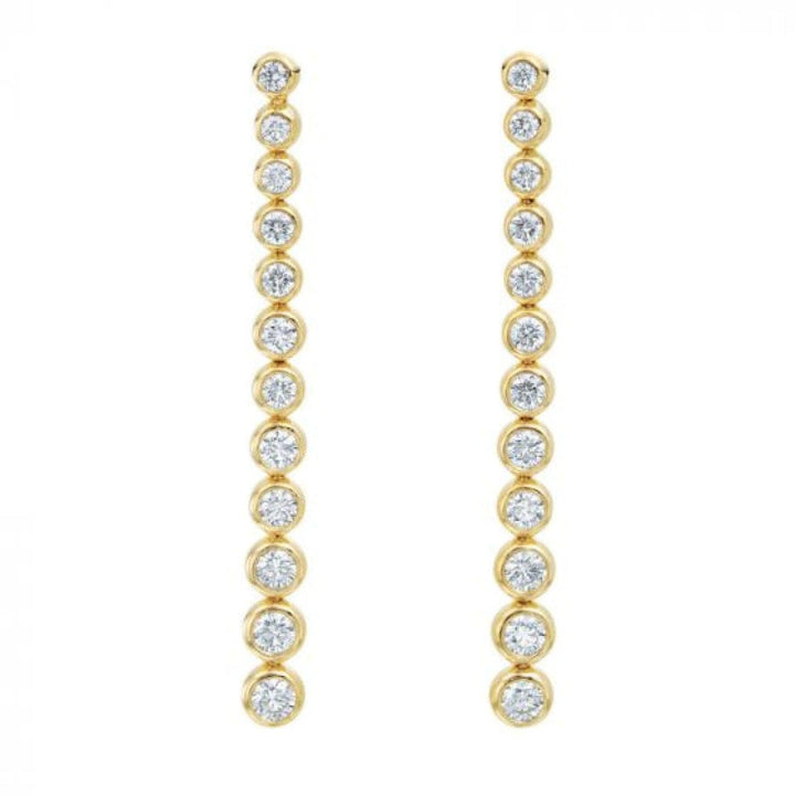 Gumuchian Jewelry - MOONLIGHT 18K GOLD STILETTO DIAMOND EARRINGS | Manfredi Jewels