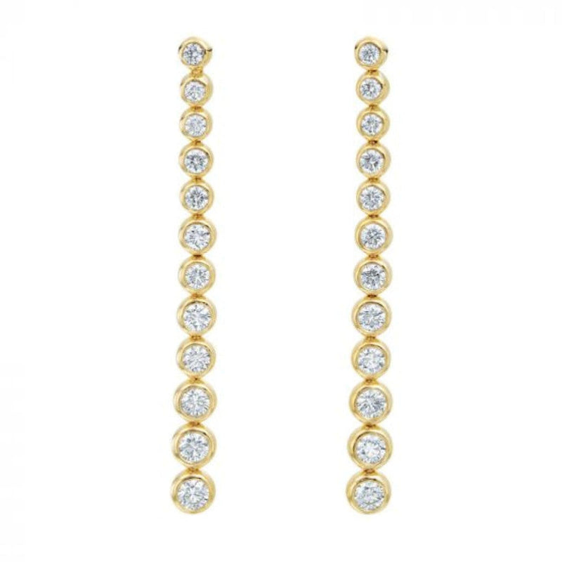 Gumuchian Jewelry - MOONLIGHT 18K GOLD STILETTO DIAMOND EARRINGS | Manfredi Jewels