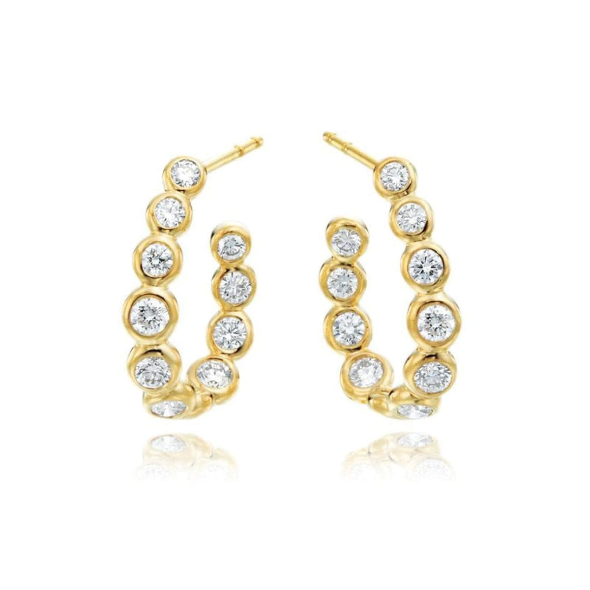 Gumuchian Jewelry - Gumuchian Moonlight Diamond Hoop Earrings 1.11 Carats 18k | Manfredi Jewels